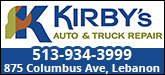 Kirby's Auto & Truck Repair Sponsorship Banner